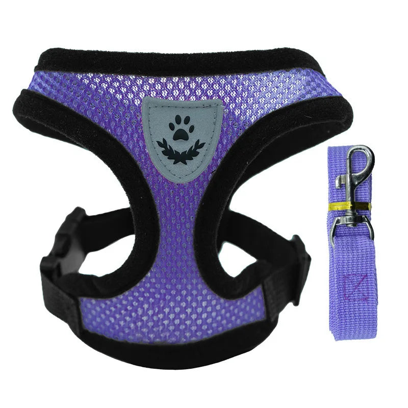 Breathable Dog & Cat Chest Harness with Leash