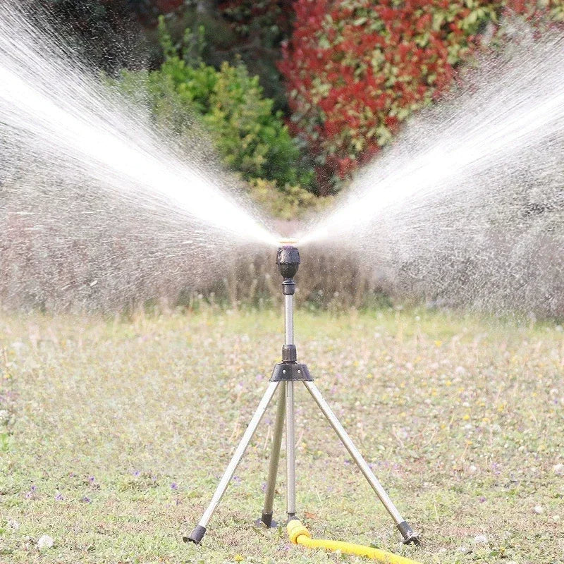 360° Rotating Tripod Garden Sprinkler with Telescopic Support