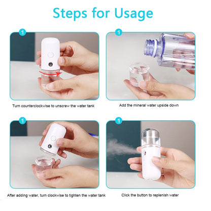 USB Rechargeable Facial Mist Sprayer & Humidifier