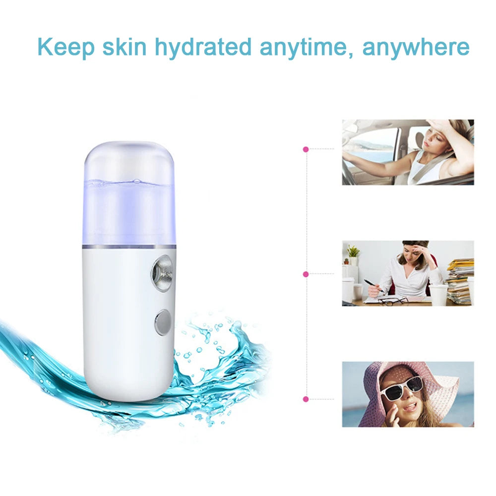 USB Rechargeable Facial Mist Sprayer & Humidifier