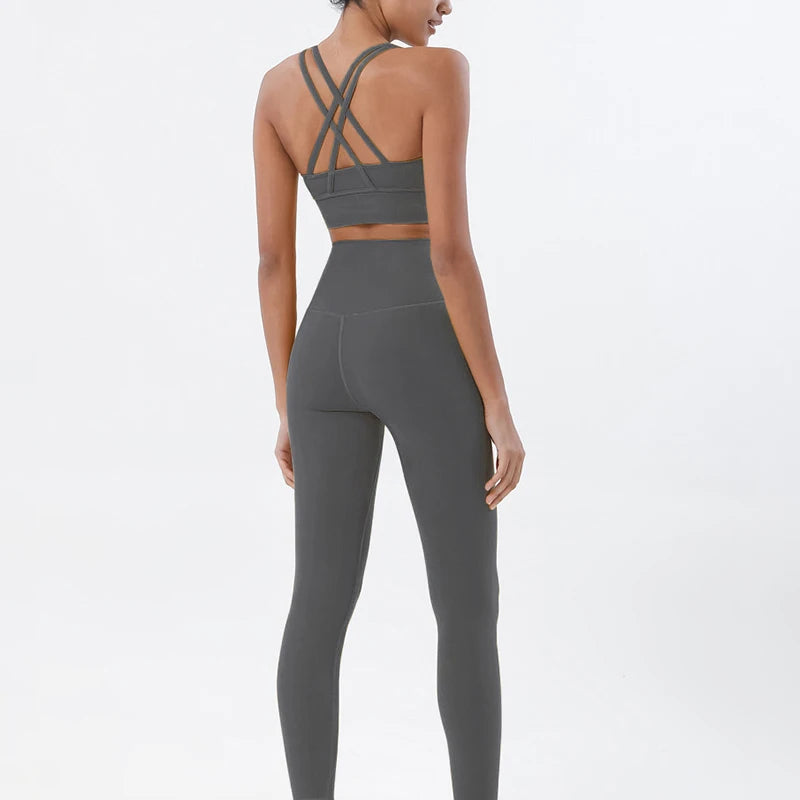 2-Piece Nylon Yoga & Gym Fitness Set