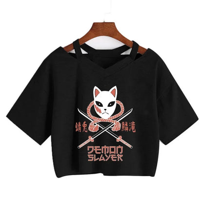 Demon Slayer Nezuko Women’s Anime Crop T-Shirt