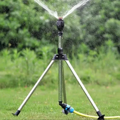 360° Rotating Tripod Garden Sprinkler with Telescopic Support