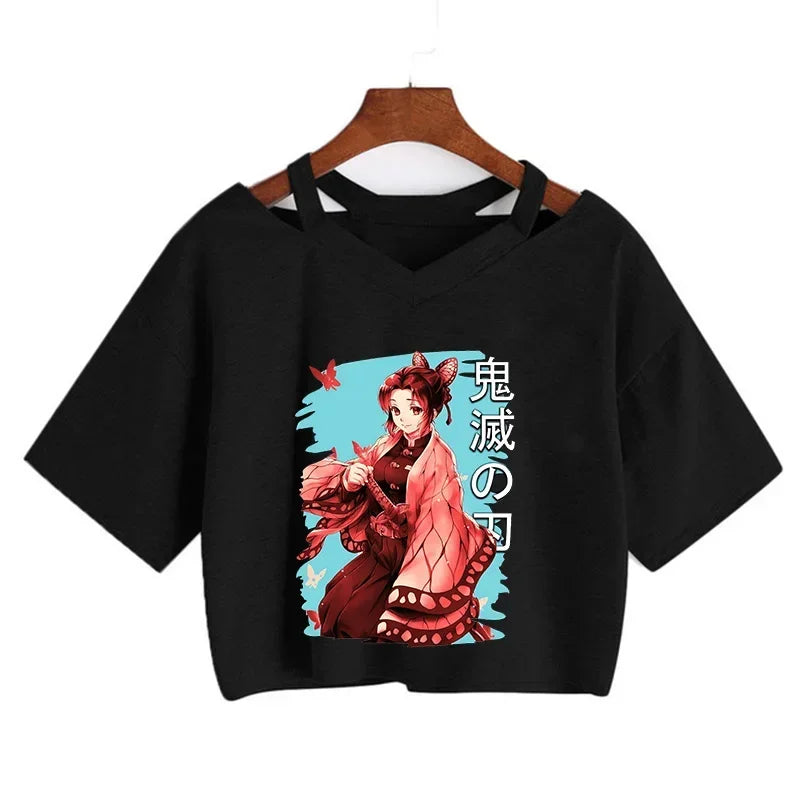 Demon Slayer Nezuko Women’s Anime Crop T-Shirt