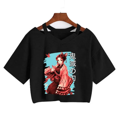 Demon Slayer Nezuko Women’s Anime Crop T-Shirt