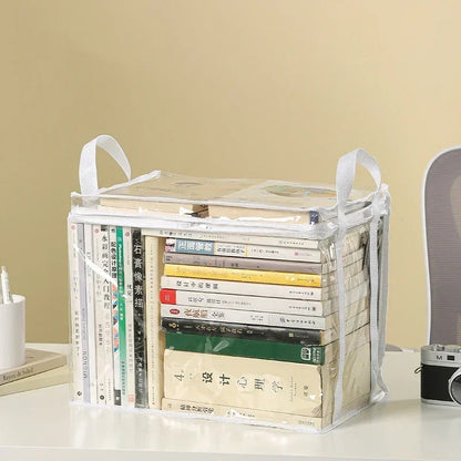 Foldable Transparent Book Storage Organizer Box