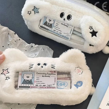 Large Kawaii Plush Pencil Case