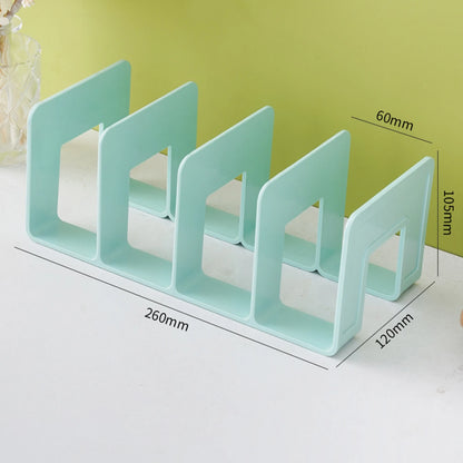 4-Compartment ABS Book Organizer Rack