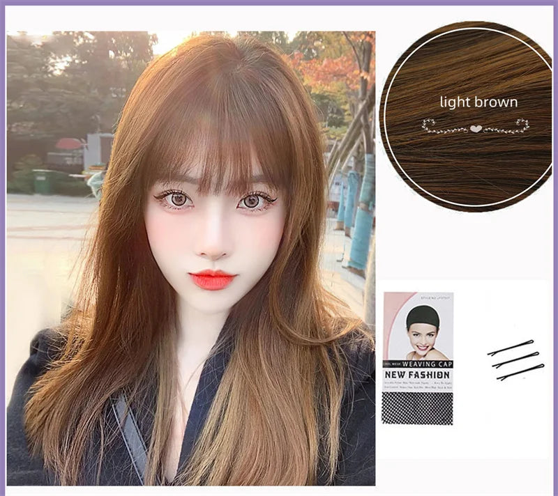 Korea JK Girl Synthetic Cosplay Wig with Air Bangs