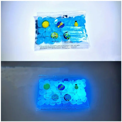 Glow-in-the-Dark Resin Pebbles for Garden & Aquarium