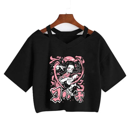 Demon Slayer Nezuko Women’s Anime Crop T-Shirt