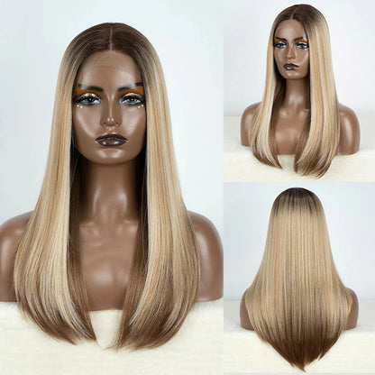 22" Synthetic Lace Front Bob Wig