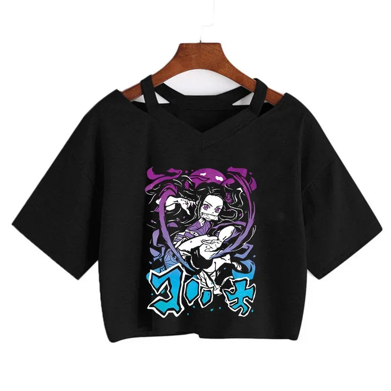 Demon Slayer Nezuko Women’s Anime Crop T-Shirt