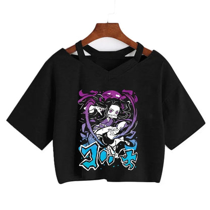 Demon Slayer Nezuko Women’s Anime Crop T-Shirt