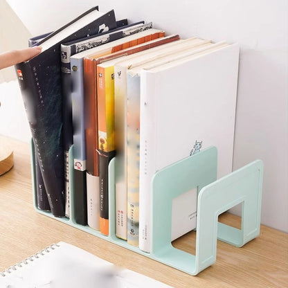 4-Compartment ABS Book Organizer Rack