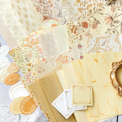 Vintage Floral Scrapbook Craft Paper Pack
