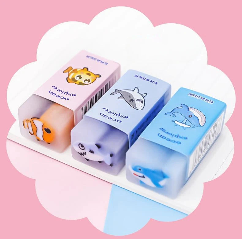 Cute Fruit & Animal Scented Erasers