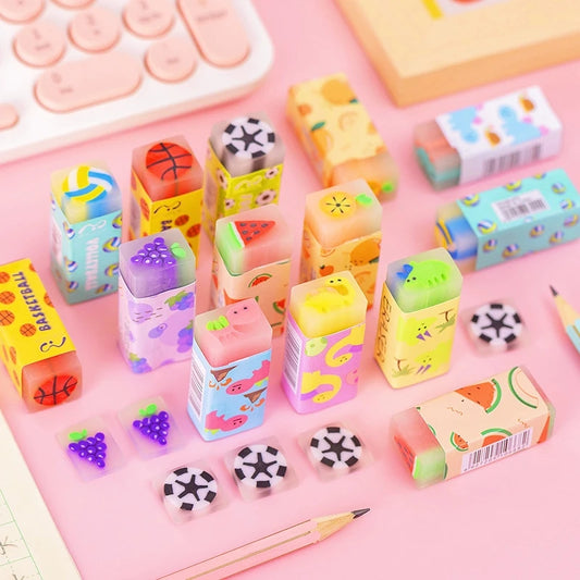 Cute Fruit & Animal Scented Erasers