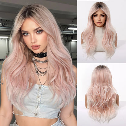 Long Golden Blonde Wavy Synthetic Wig