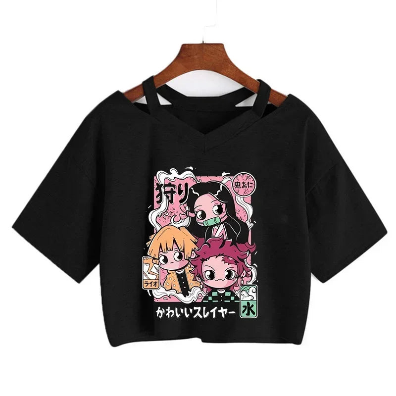 Demon Slayer Nezuko Women’s Anime Crop T-Shirt