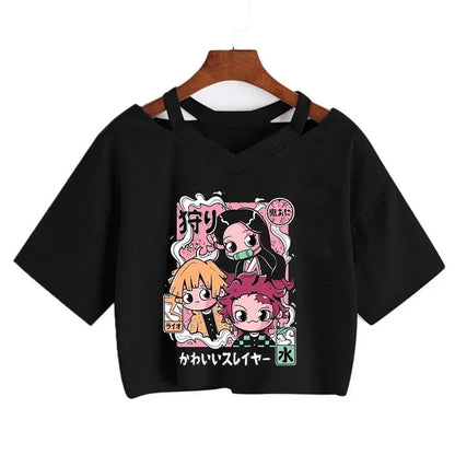 Demon Slayer Nezuko Women’s Anime Crop T-Shirt