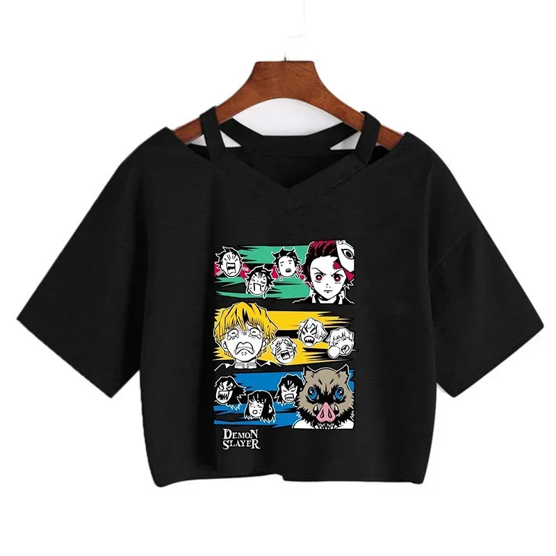 Demon Slayer Nezuko Women’s Anime Crop T-Shirt