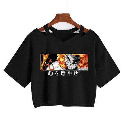 Demon Slayer Nezuko Women’s Anime Crop T-Shirt