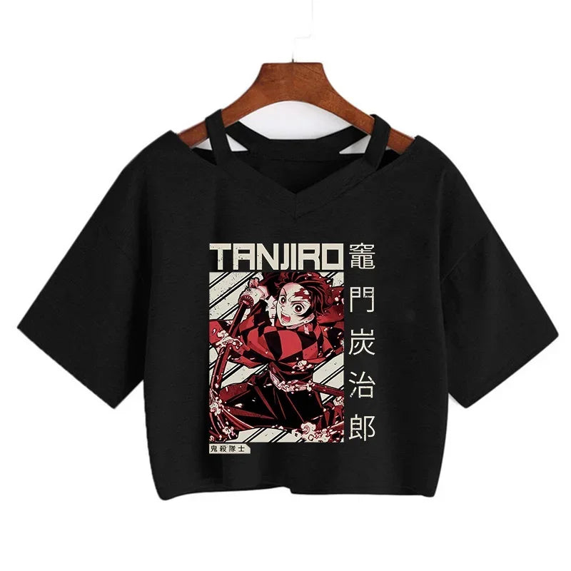 Demon Slayer Nezuko Women’s Anime Crop T-Shirt