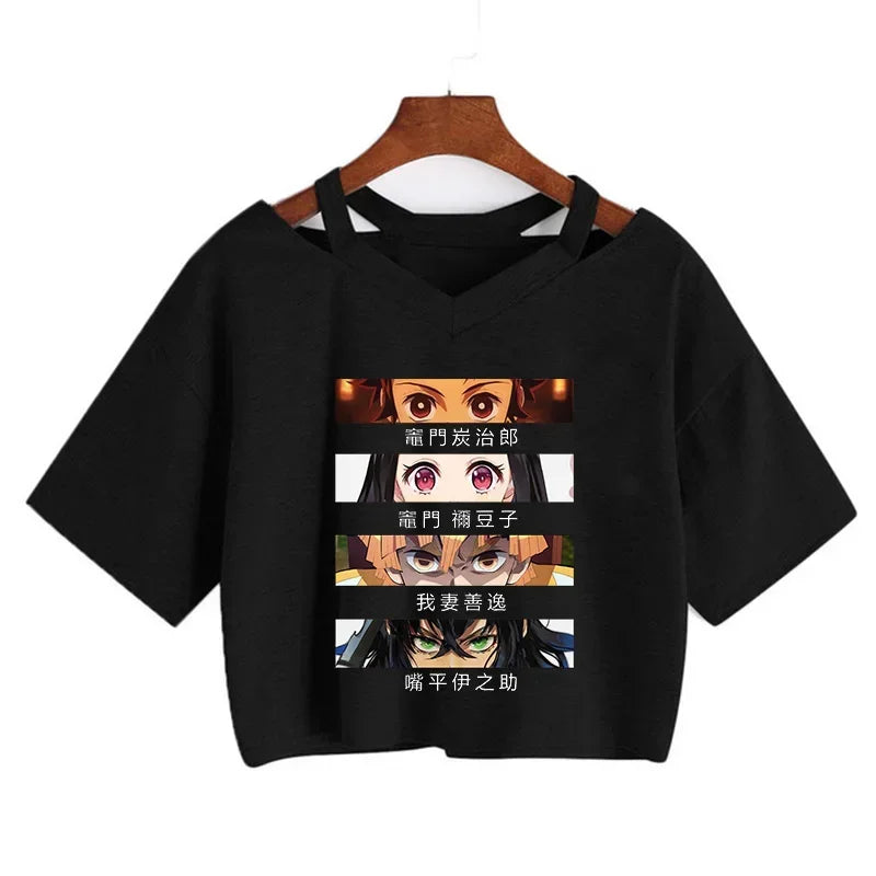 Demon Slayer Nezuko Women’s Anime Crop T-Shirt
