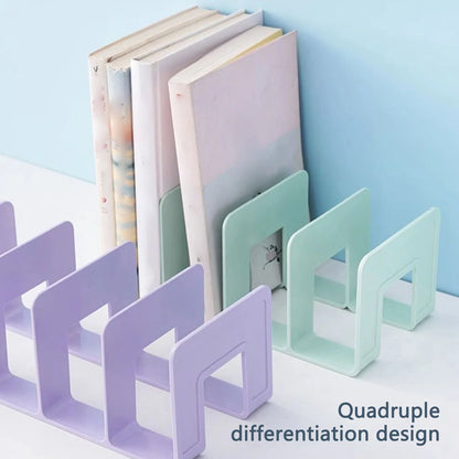 4-Compartment ABS Book Organizer Rack