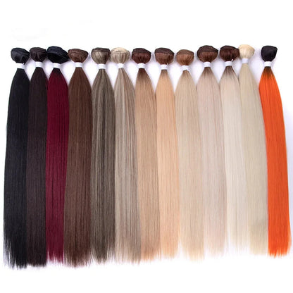 Super Long Yaki Straight Synthetic Hair Bundles
