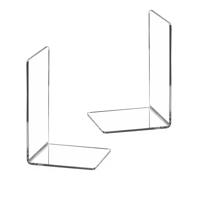 Acrylic Bookends Stand – Desktop Storage Rack
