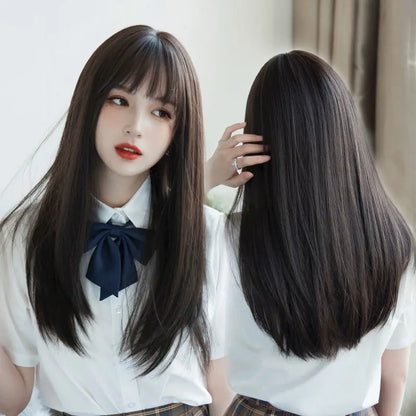 Korea JK Girl Synthetic Cosplay Wig with Air Bangs