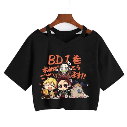 Demon Slayer Nezuko Women’s Anime Crop T-Shirt