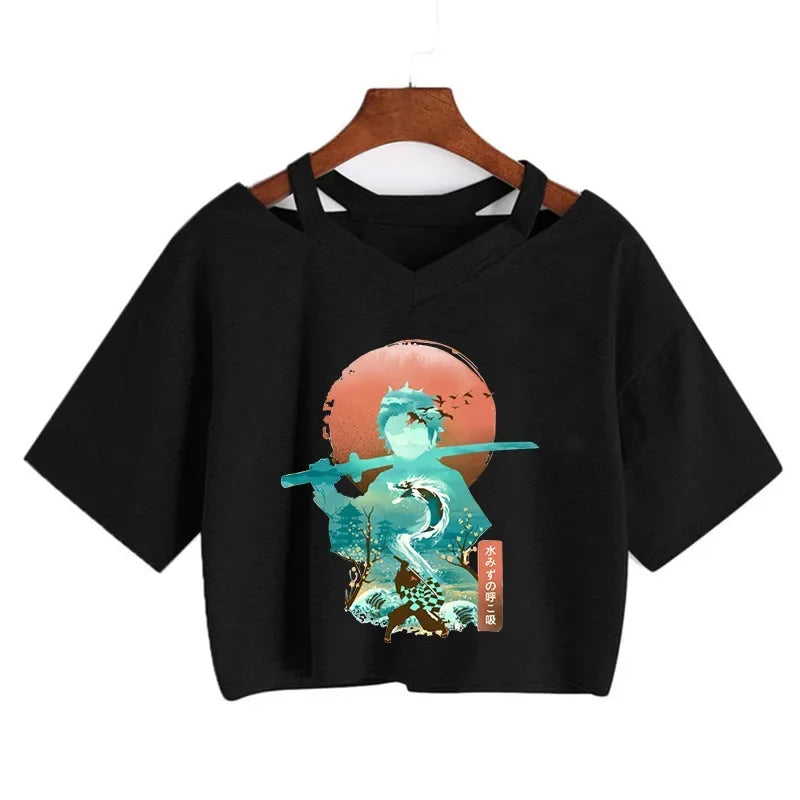 Demon Slayer Nezuko Women’s Anime Crop T-Shirt