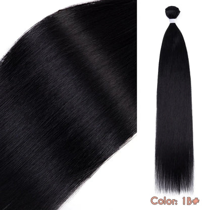 Super Long Yaki Straight Synthetic Hair Bundles