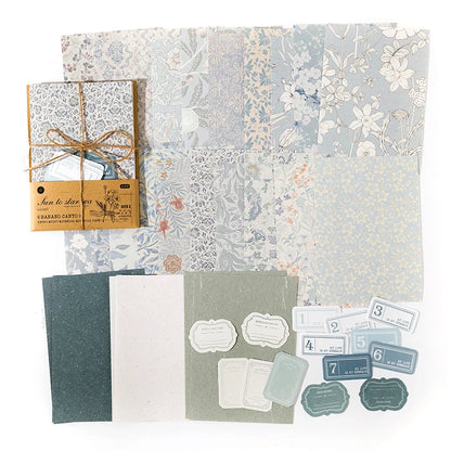 Vintage Floral Scrapbook Craft Paper Pack