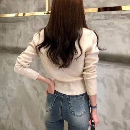 Women’s Slim Fit Long-Sleeve Knit Cardigan