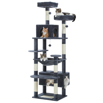 Cat Tree Tower with Scratching Posts & Hammock