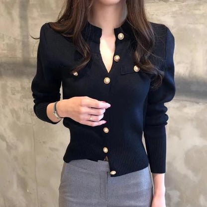 Women’s Slim Fit Long-Sleeve Knit Cardigan