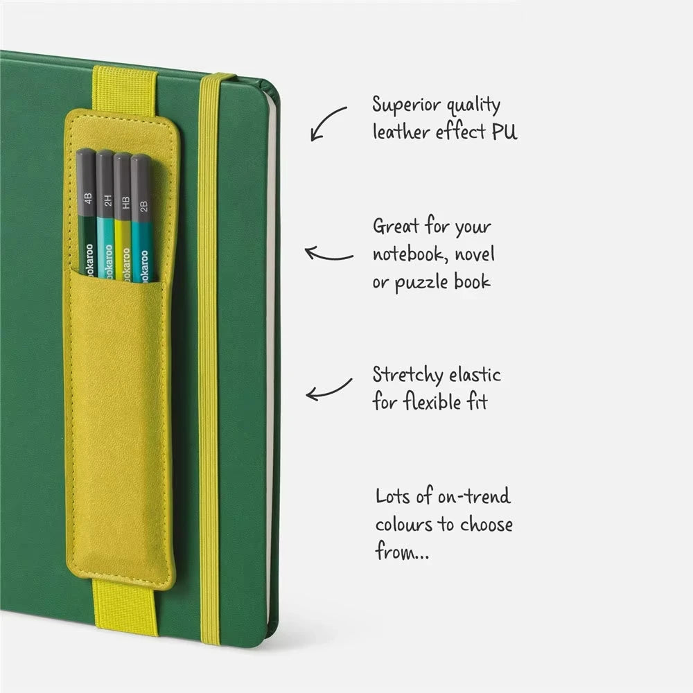 PU Leather Notebook Pen Holder Case