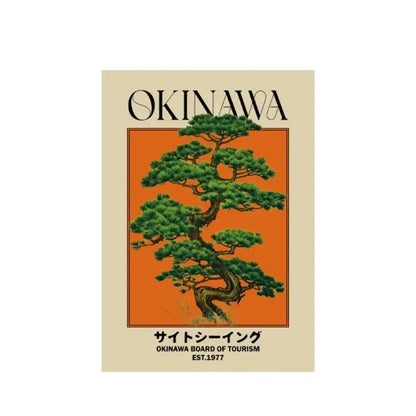 Japanese Retro Okinawa Travel Iconic Trees Canvas