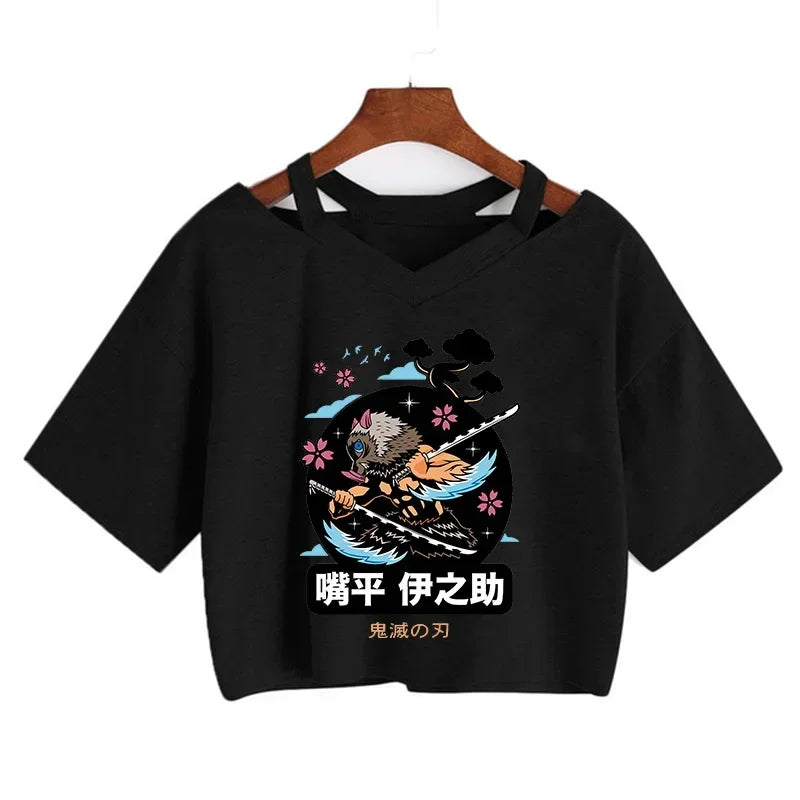 Demon Slayer Nezuko Women’s Anime Crop T-Shirt