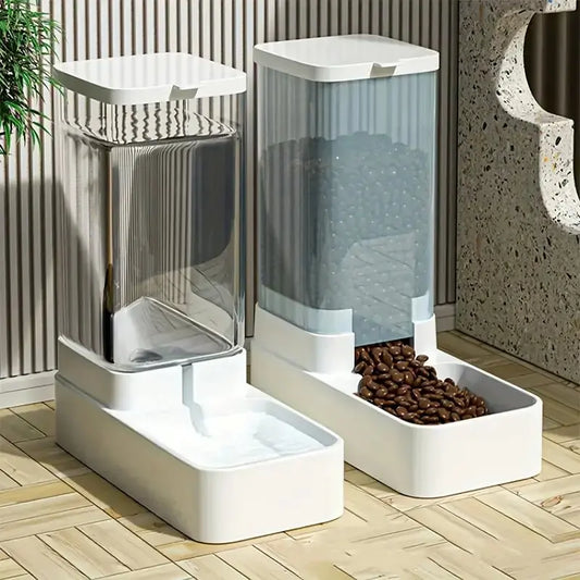 Automatic Gravity Pet Feeder & Water Dispenser