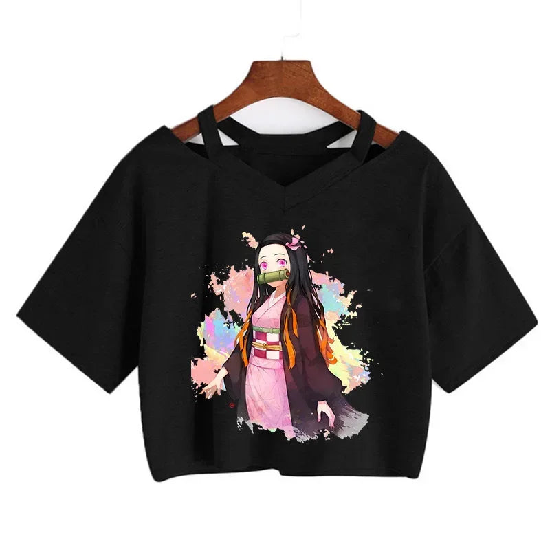 Demon Slayer Nezuko Women’s Anime Crop T-Shirt