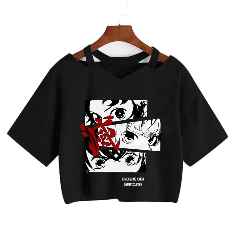 Demon Slayer Nezuko Women’s Anime Crop T-Shirt