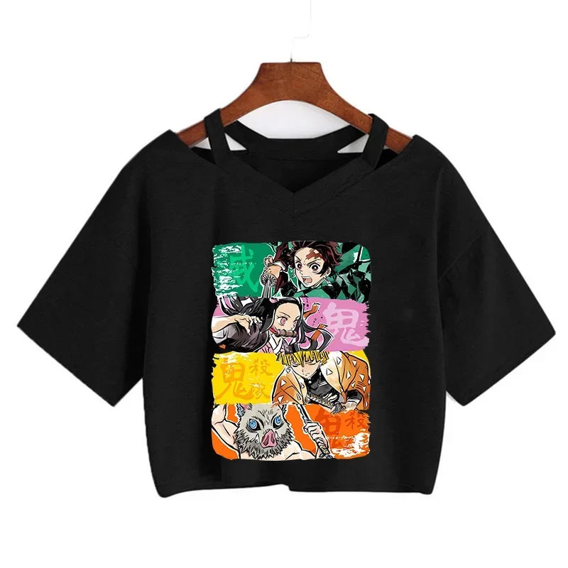 Demon Slayer Nezuko Women’s Anime Crop T-Shirt