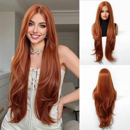 Long Golden Blonde Wavy Synthetic Wig