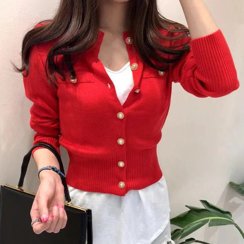 Women’s Slim Fit Long-Sleeve Knit Cardigan