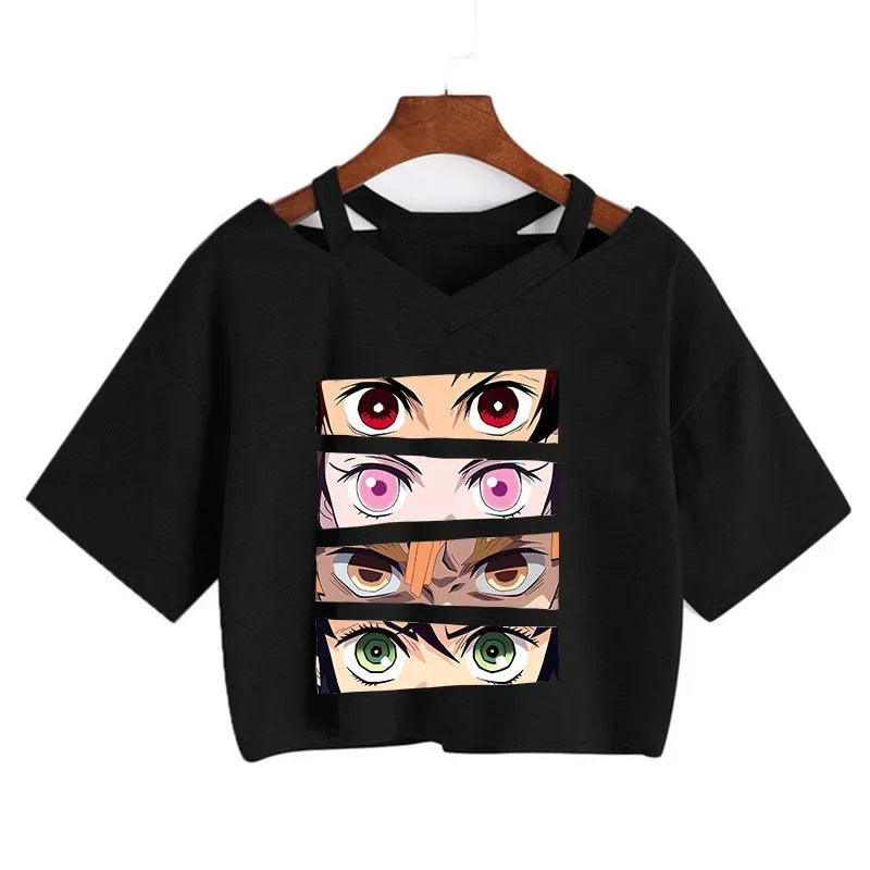 Demon Slayer Nezuko Women’s Anime Crop T-Shirt